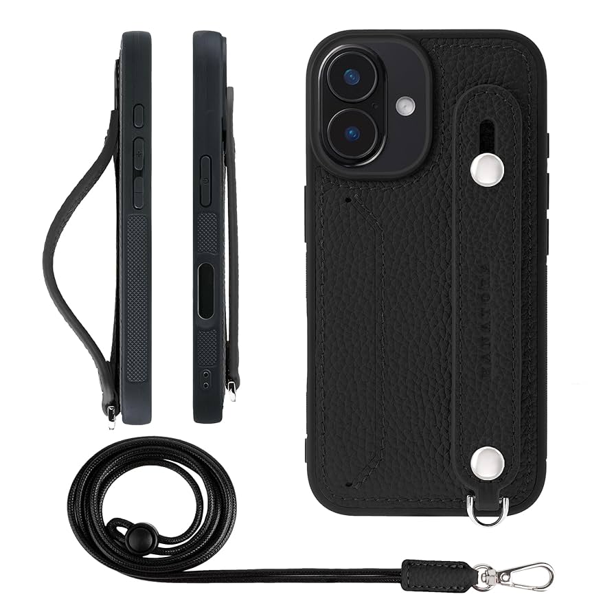 Amazon.co.jp: HANATORA iPhone16 ケース 本革 耐衝撃 背面